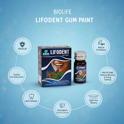 LIFODENT (GUM PAINT) | Natural care and strengthen gums 15ML COMBO ( PACK OF 6 )