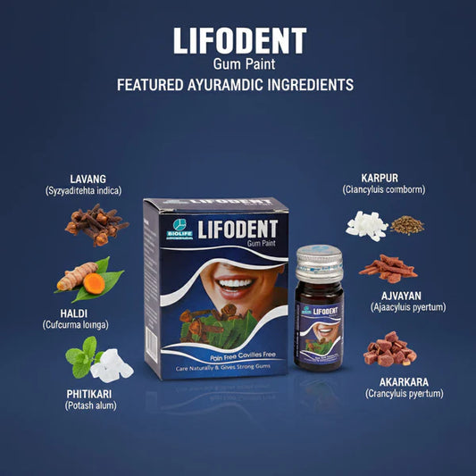 LIFODENT (GUM PAINT) | Natural care and strengthen gums 15ML COMBO ( PACK OF 6 )