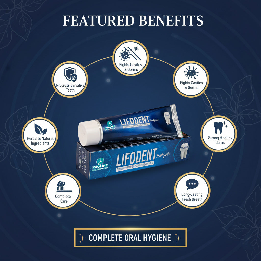 LIFODENT TOOTH PASTE | Fights Germs and Decay 75GM