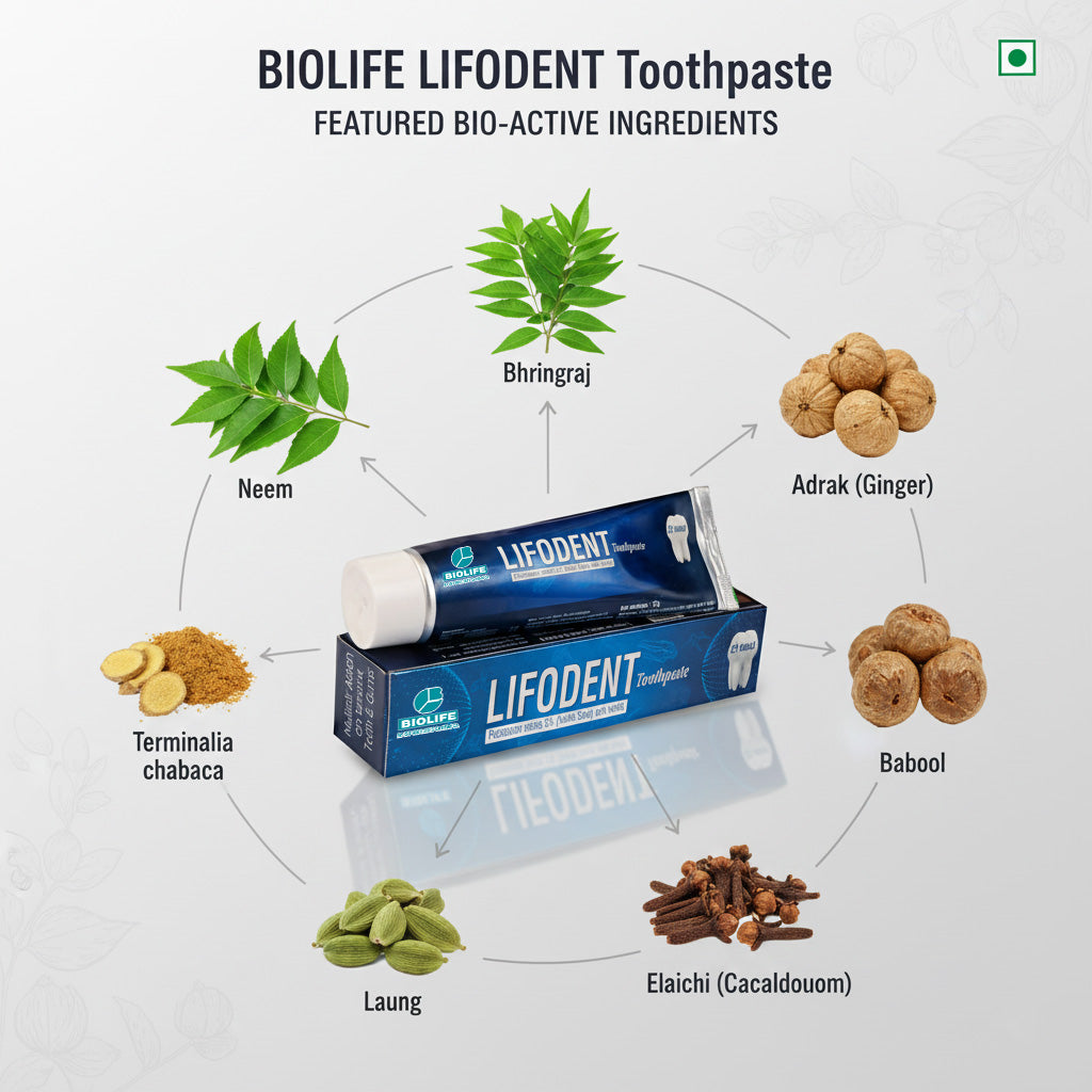 LIFODENT TOOTH PASTE | Fights Germs and Decay 75GM
