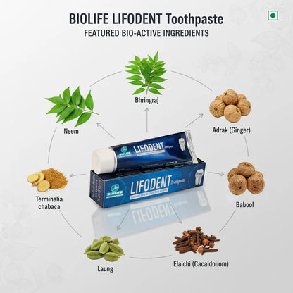 LIFODENT TOOTH PASTE | Fights Germs and Decay 75GM COMBO ( PACK OF 3 )