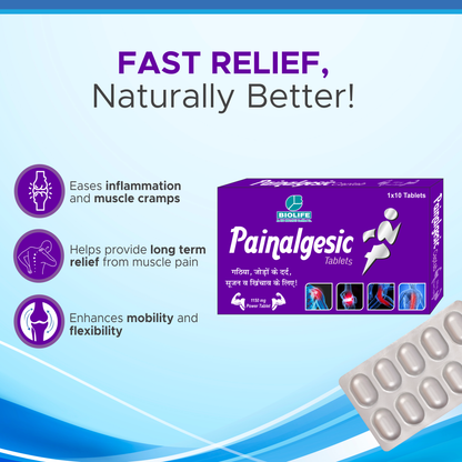 PAINALGESIC TABLETS | Relief from Arthritis, Joint Pains & Swelling| (1x10x10)