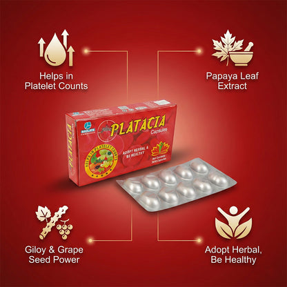 PLATACIA CAPSULES | HELPS IN PLATELET COUNTS (3X10)