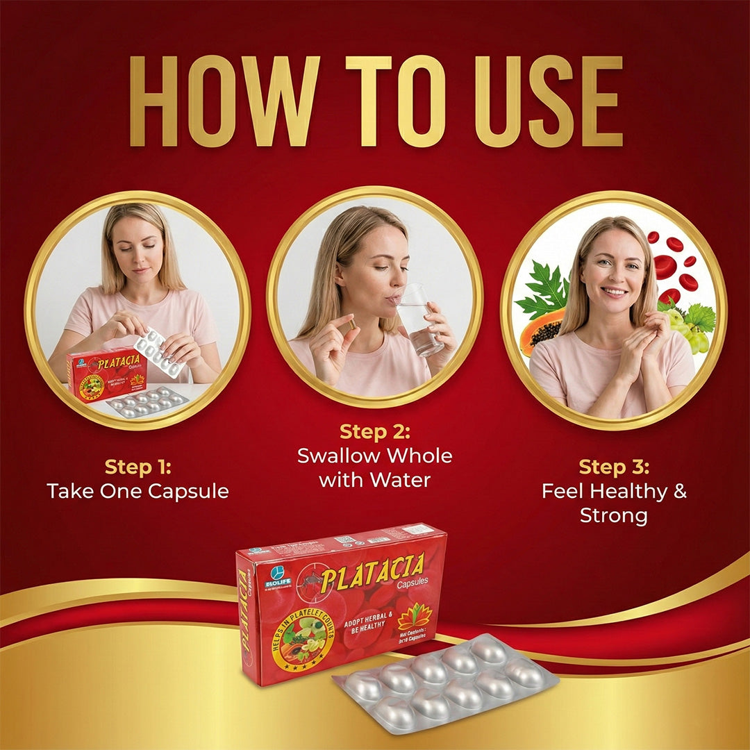 PLATACIA CAPSULES | HELPS IN PLATELET COUNTS (3X10)