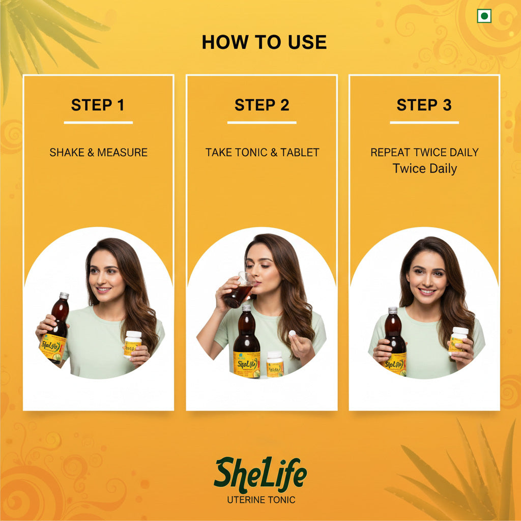 SHE LIFE SYRUP | Balance female hormones and regulate menstrual cycle 450 ML + 45 TAB