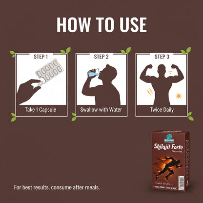SHILAJIT FORTE CAPULES |  Enhance vitality, strength & energy 1x10x10