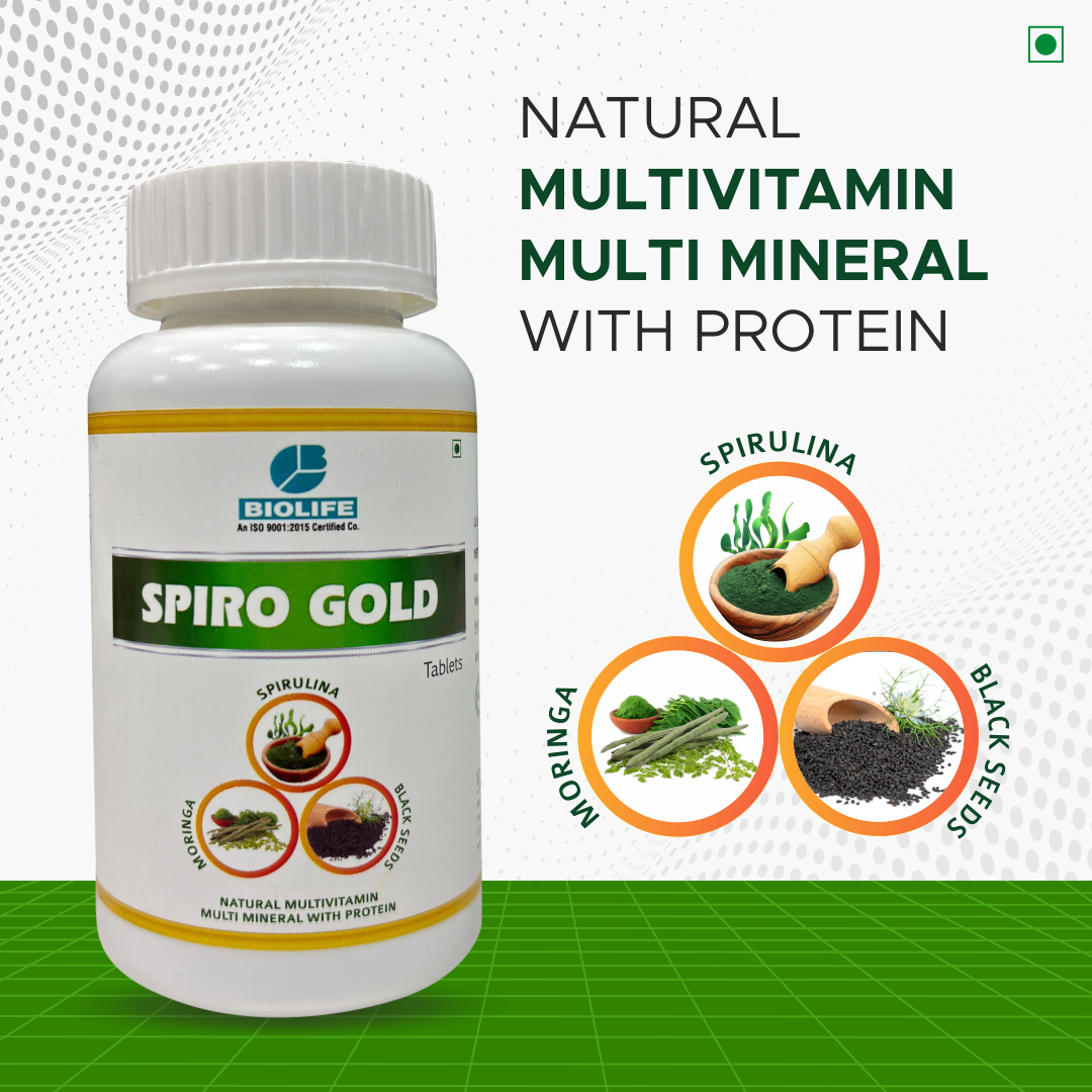 SPIRO GOLD TABLETS | Supporting energy, immunity, and overall well-being (1x90)