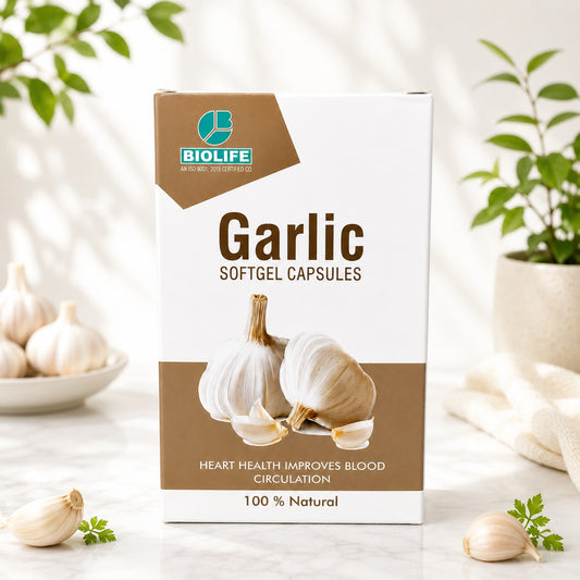 Biolife Garlic Softgel Capsules | Blood Circulation Support | 60 Capsules