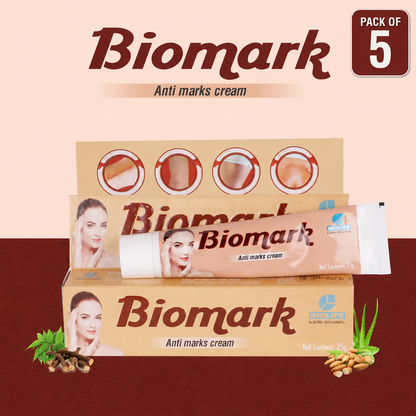 BIOMARK CREAM | For Stretch Marks, Pregnancy Marks, Burn Marks & Scar Marks 25GM (Pack of 5)