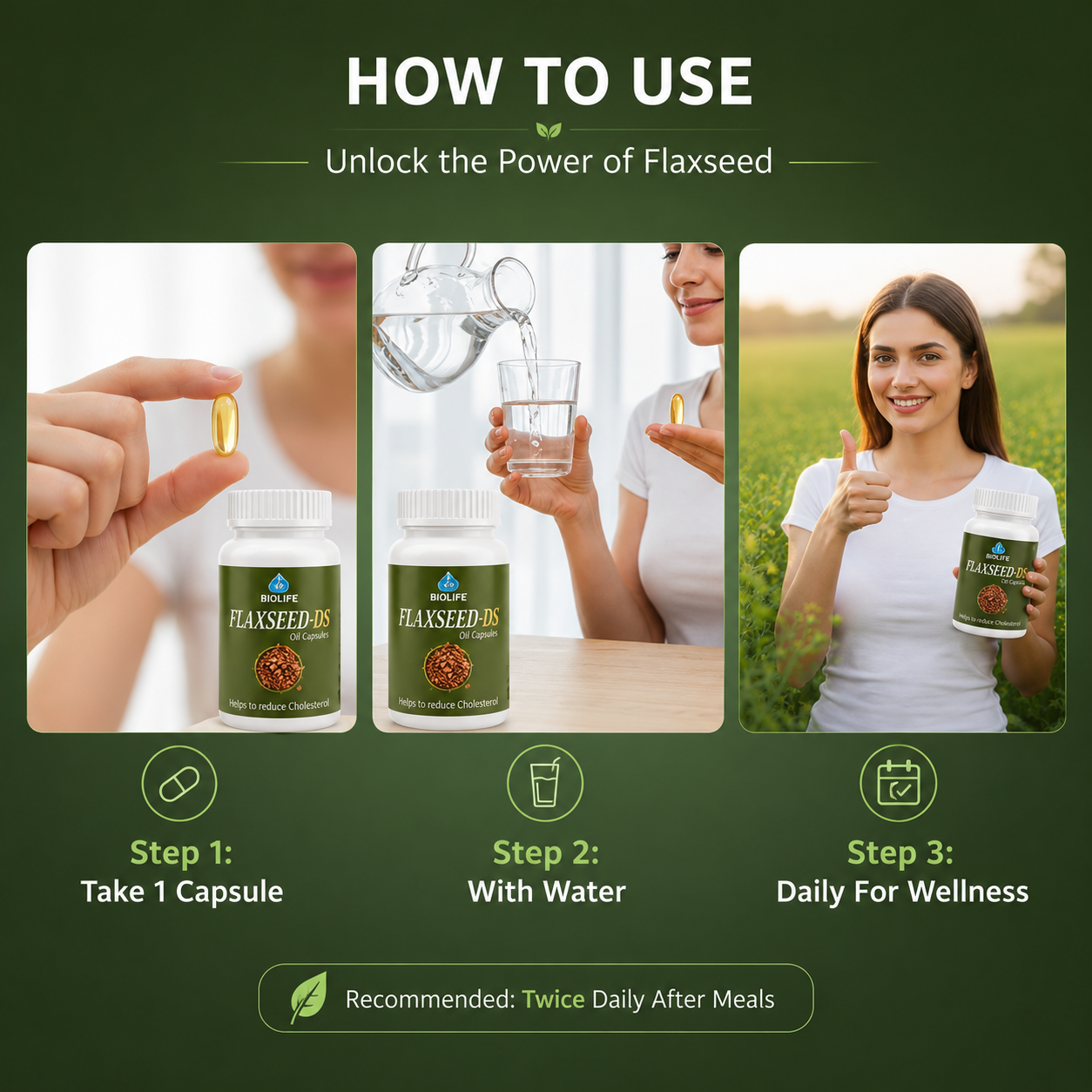 FLAXSEED OIL DS CAPS | Support healthy cholesterol levels (1x50)