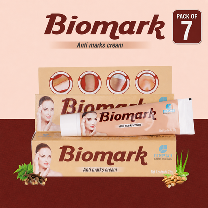 BIOMARK CREAM | For Stretch Marks, Pregnancy Marks, Burn Marks & Scar Marks 25GM (Pack of 7)