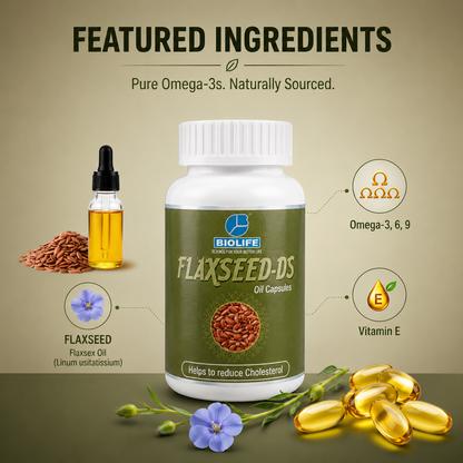 FLAXSEED OIL DS CAPS | Support healthy cholesterol levels (1x50)